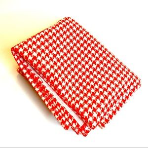 Vintage red houndstooth fabric